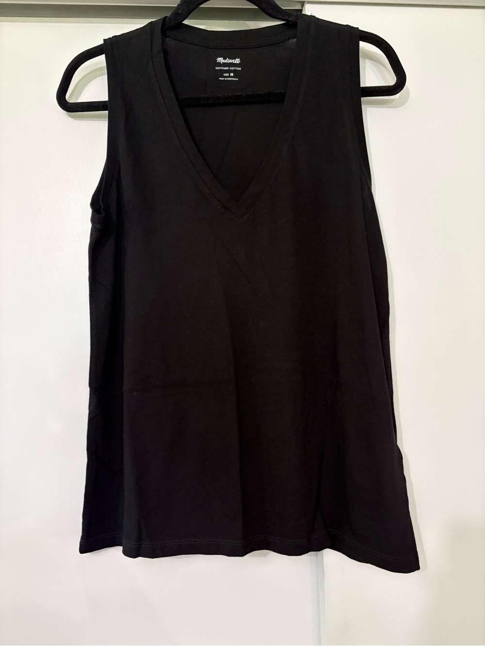 NWOT Madewell size medium black soft core 100% cotton scoop neck tank
